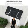 Kozyard Rain-Resistant Window Awning - Powder-Coated Iron Exterior Canopy with Front Gutter (Channels Heavy Rain), Dry Outdoor Shelter for Patio/Window
