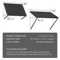 Kozyard Window Awning (42”x22 7/8”-31 3/8”) - Powder-Coated Iron Exterior Canopy (13 Sq Ft Sunshade), Includes Hardware/Tools for Outdoor Patio/Window Shelter

