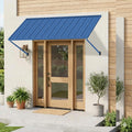 Kozyard Window Awning - Powder-Coated Iron Exterior Awning with 4-Level Adjustable Angles, All-Weather Protection (Rain/Sun/Snow) for Patio/Window, Stylish Outdoor Canopy Shelter
