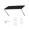 kozyard Complete Adjustable Awning Kit, Powder-Coated Iron Patio Overhang, Includes All Installation Hardware & Tool, Universal Outdoor Window & Door Shade, All-Weather Durable Canopy
