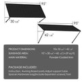kozyard 95-Inch Adjustable Awning, 39 Sq. Ft. Sunshade Area, Powder-Coated Iron Patio Canopy, 4-Level Extension Options, All-Weather Outdoor Door & Window Cover
