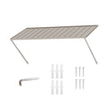 Kozyard Metal Fixed Awning Complete Installation Hardware Kit, Heavy Duty Wall Mount Iron Window Door Canopy Accessories, Expansion Screws, Anchors and Installation Wrench Included, Waterproof Commercial Storefront Sun Rain Shelter Replacement & Assembly Parts