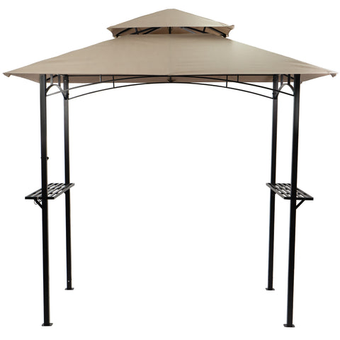 Kozyard Andra Soft Top BBQ Canopy - 8'X5' Outdoor Grill Gazebo Grill Canopy (Tent) with 4pcs Detachable LED Light, Perfect for Barbecue & Grill, Outdoor Canopy