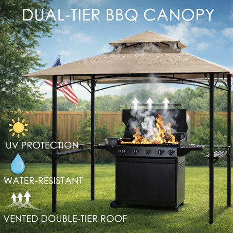 KOZYARD Andra 8' x 5' BBQ Grill Gazebo Canopy Tent, Soft Top Vented Ro – Kozyard LLC