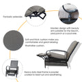 Outdoor Reclining Chair: Comfort and Durability Features. beige outdoor reclining chair, washable cushions, heavy - duty steel frame, outdoor relaxation, rust - resistant