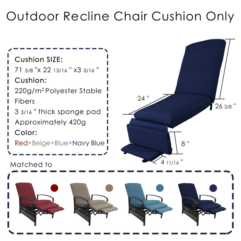 Kozyard recline chair cushion in navy