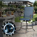 kozyard Heavy-Duty Swivel Bar Stool, Outdoor Patio Chair with Precision Ball Bearing for Ultra-Smooth Rotation, Long-Lasting Stability, Wrought Iron Frame
