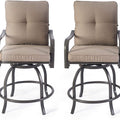 KOZYARD Swivel Outdoor Chairs with Beige Cushions
A pair of KOZYARD swivel outdoor chairs featuring beige cushions, ideal for patio relaxation. Keywords: KOZYARD, swivel outdoor chairs, beige cushions