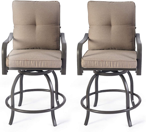 KOZYARD Swivel Outdoor Chairs with Beige Cushions
A pair of KOZYARD swivel outdoor chairs featuring beige cushions, ideal for patio relaxation. Keywords: KOZYARD, swivel outdoor chairs, beige cushions