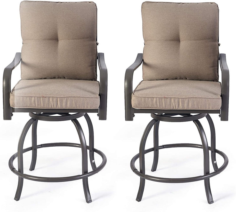 KOZYARD Swivel Outdoor Chairs with Beige Cushions
A pair of KOZYARD swivel outdoor chairs featuring beige cushions, ideal for patio relaxation. Keywords: KOZYARD, swivel outdoor chairs, beige cushions