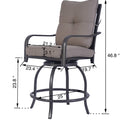 KOZYARD Swivel Outdoor Chair Dimensions
Technical drawing showing the dimensions of KOZYARD swivel outdoor chair with beige cushion. Keywords: KOZYARD, swivel outdoor chair, dimensions
