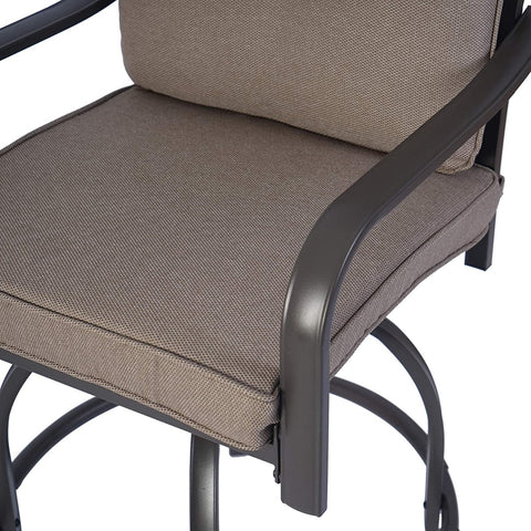 Kozyard Isabella High Swivel Bar Stools/Chair Set for Home Patio, Back Yard, Cafes, Bistro