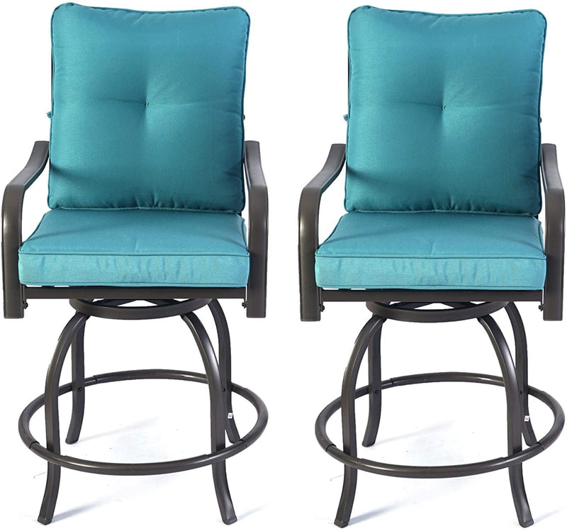 KOZYARD Swivel Outdoor Chairs with Aqua Cushions
A pair of KOZYARD swivel outdoor chairs featuring aqua cushions, ideal for patio relaxation. Keywords: KOZYARD, swivel outdoor chairs, aqua cushions