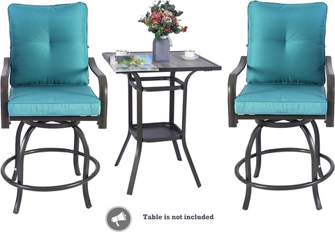 Kozyard Isabella High Swivel Bar Stools/Chair Set