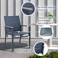kozyard Outdoor Patio Chair, Polywood Armrests, Padded Seat & Back (19.5" Extra Width), Easy to Assemble, Aluminum Frame
