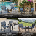 kozyard Outdoor Patio Chair, Padded Textilene (Wear Layer + Cotton Interlayer), Rust-Resistant Aluminum Frame, Durable & Comfortable
