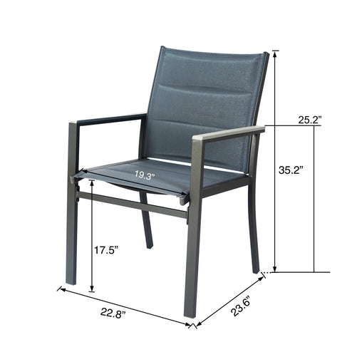 Kozyard Villa Outdoor Patio Dining Chair Aluminum Chair