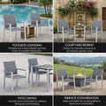 kozyard Patio Dining Chairs, Outdoor Patio Chairs Suitable for Poolside, Courtyard, Patio Dining, Terrace, Padded Textilene Fabric & Aluminum Frame
