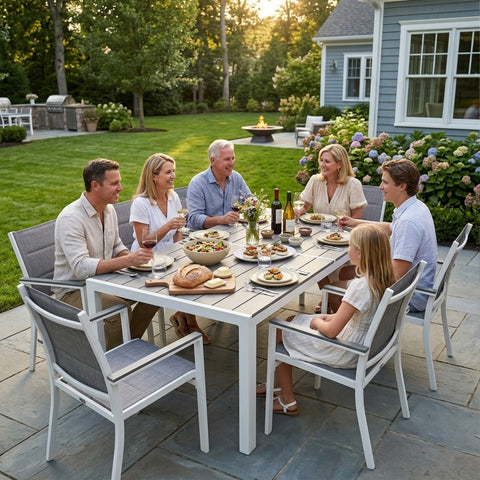 kozyard Patio Dining Chairs Set, Outdoor Patio Chairs with Ergonomic Design, Padded Textilene Fabric & Aluminum Frame, Perfect for Family Gathering, Patio, Backyard
