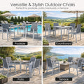 kozyard Patio Dining Chairs Set, Outdoor Patio Chairs with Ergonomic Design, Padded Textilene Fabric & Aluminum Frame, Perfect for Family Gathering, Patio, Backyard
