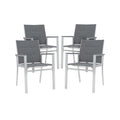 kozyard Patio Dining Chairs, Outdoor Patio Chairs with Padded Textilene Fabric & Sturdy Aluminum Frame, Breathable, Durable, All-Weather Resistant for Patio
