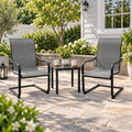 Kozyard Outdoor Patio Furniture Set: 2-Piece Textilene Lounge Chairs + Side Table, Stylish Durable Seating for Poolside/Patio Areas
