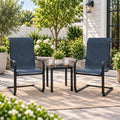 Kozyard Outdoor Patio Furniture Set: 2-Piece Textilene Lounge Chairs + Side Table, Stylish Durable Seating for Poolside/Patio Areas
