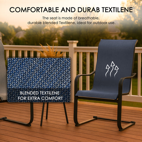 Kozyard Outdoor Textilene Lounge Chair: Breathable, Durable Blended Textilene Material, Comfortable Patio Seating Ideal for Outdoor Spaces (Yard/Terrace)
