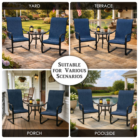 Kozyard Outdoor Lounge Chair Set: Versatile Patio Seating for Yard, Terrace, Porch & Poolside – Durable Breathable Textilene Design
