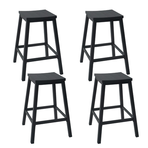 kozyard Bar Stools Set of 4, Counter Height Bar Stools with Ergonomic Contoured Seat, Sturdy A-Frame Structure & High-Density Material, Ideal for Kitchen Island, Patio, Backyard
