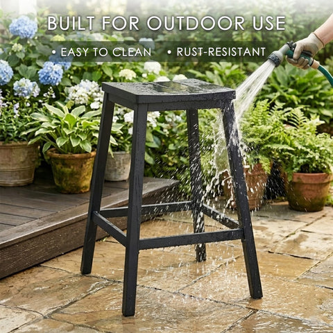 kozyard Outdoor Bar Stools, Counter Height Stools Built for Outdoor Use, Rust-Resistant, Easy to Clean, Sturdy Structure & High-Density Material for Patio, Deck, Backyard
