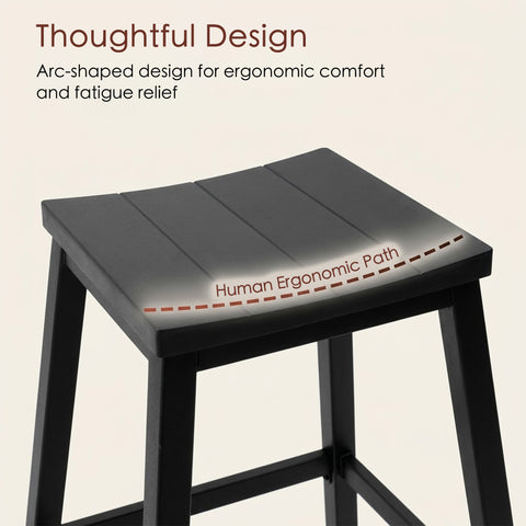 kozyard Bar Stools, Counter Height Stools with Thoughtful Arc-Shaped Ergonomic Design, Sturdy A-Frame Structure & High-Density Material, Comfortable for Kitchen, Patio, Backyard
