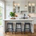 kozyard Bar Stools Set of 3, Counter Height Stools with Ergonomic Contoured Seat, Sturdy A-Frame Structure, Perfect for Kitchen Island, Patio, Backyard, Deck
