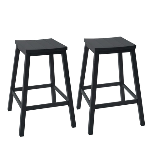 kozyard Counter Height Bar Stools Set of 2, Outdoor/Indoor Bar Stools with Ergonomic Seat, Sturdy A-Frame Structure & High-Density Material, Ideal for Kitchen, Patio, Backyard
