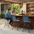 kozyard Patio Swivel Bar Stools Set of 2, Outdoor Bar Height Chairs with 360° Swivel, Breathable Textilene Fabric & Sturdy Metal Frame, Perfect for Patio, Backyard, Porch, Outdoor Dining
