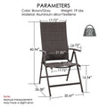 kozyard Outdoor Patio Folding Chairs, Perfect for Poolside, Garden, Terrace & Patio, Gray Textilene, Aluminum Frame
