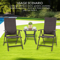 Outdoor Furniture Set - Usage Scenarios
A set of outdoor folding chairs and a small table, suitable for various outdoor locations like courtyards, terraces, lawns, gardens, and poolside, as indicated by the text. Keywords: outdoor furniture set, usage scenarios