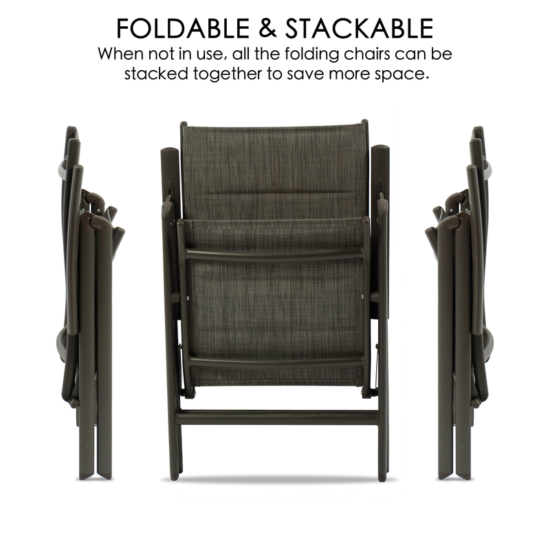 Kozyard Prakrit Folding Patio Dining Chair (Set of 2)