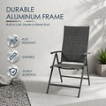 kozyard Outdoor Patio Folding Chair, Dimensions: 40.94" H x 26.38" W x 20.47" D, 250 lbs Weight Capacity, Aluminum Alloy + Textilene
