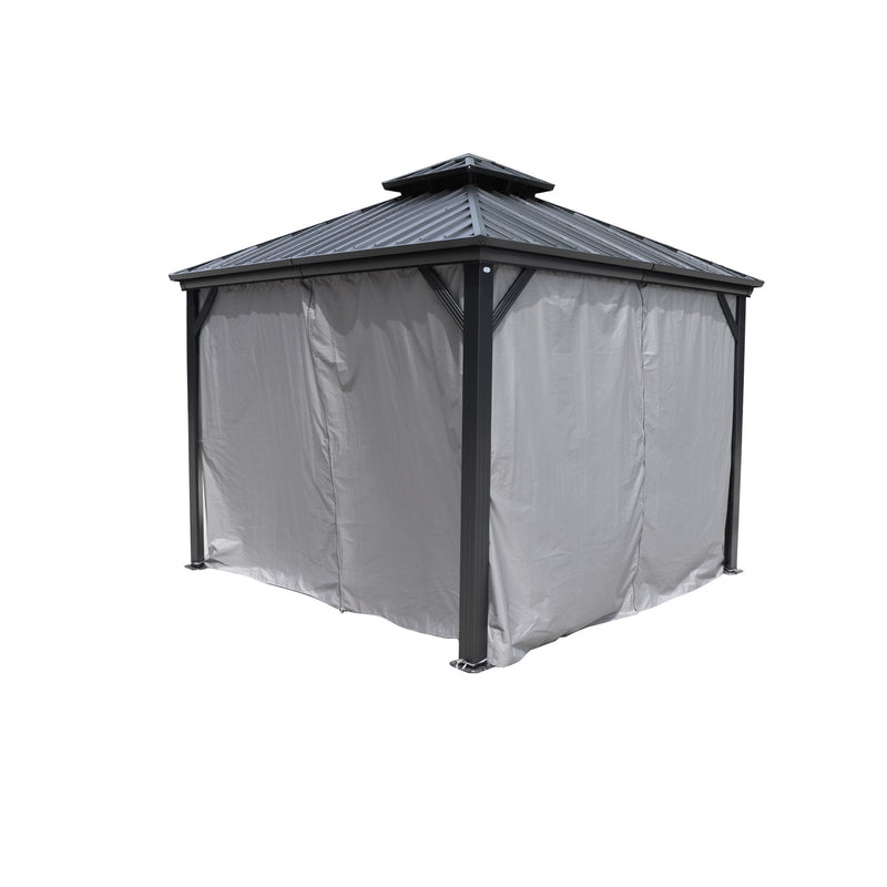 Kozyard Rosana 10'x10' Gazebo Curtain Set (Two color options)