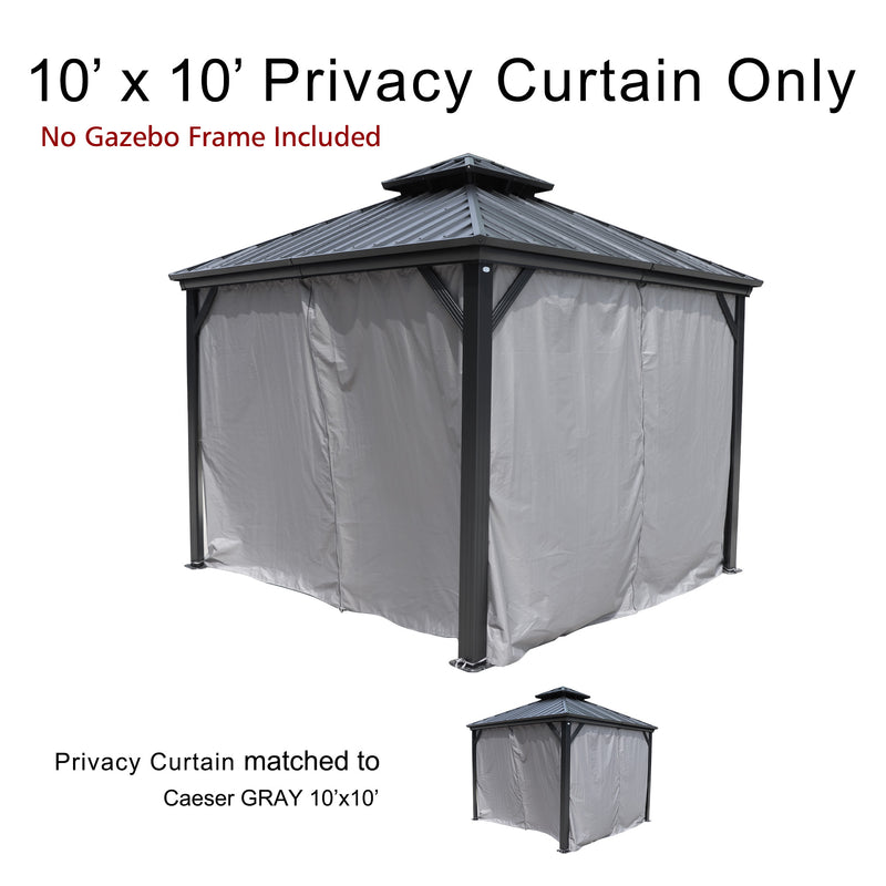 Kozyard Rosana 10'x10' Gazebo Curtain Set (Two color options)