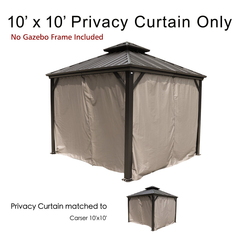 Kozyard Rosana 10'x10' Gazebo Curtain Set (Two color options)