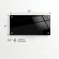 Kozyard Acrylic Sign – 12" x 6" x 0.2" dimensions, premium acrylic panel, durable thickness, custom business signage
