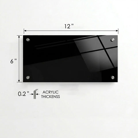Kozyard Acrylic Sign – 12" x 6" x 0.2" dimensions, premium acrylic panel, durable thickness, custom business signage
