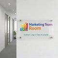 Kozyard Premium Acrylic Business Sign – Clear acrylic with custom 3D logo & text, durable 0.3" thickness, professional office decor
