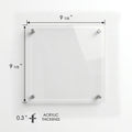 Kozyard Square Acrylic Sign – 9 7/8" x 9 7/8" x 0.3" dimensions, thick transparent acrylic, long-lasting custom signage
