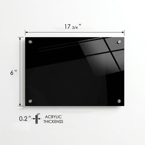 Kozyard Acrylic Sign – 17 3/4" x 6" x 0.2" dimensions, high-quality acrylic, large custom wall plaque for business
