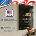 Kozyard Custom Acrylic Business Sign – Made in USA, personalized text & logo, premium acrylic panel, UV printed, fast turnaround for salon & office
