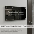 Kozyard Custom Acrylic Door Sign – Personalized logo & text, high-quality acrylic, modern office room sign with polished edges
