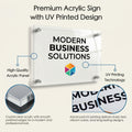 Kozyard Premium Clear Acrylic Sign – Crystal-clear acrylic, UV printing, smooth edges, long-lasting vibrant design for business
